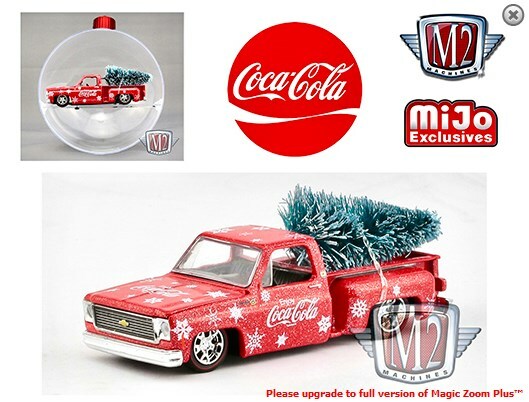 M2 Machines Exclusive Coca Cola Ornament 1974 Chevy Stepside Truck  (carton)
