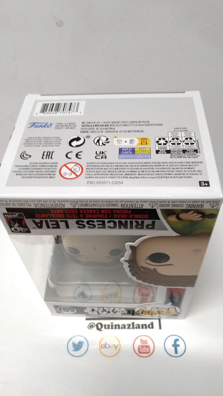 Funko Pop! STAR WARS 6 "40EME ANNIVERSAIRE"  N° 607 Leia (BH) (F3)