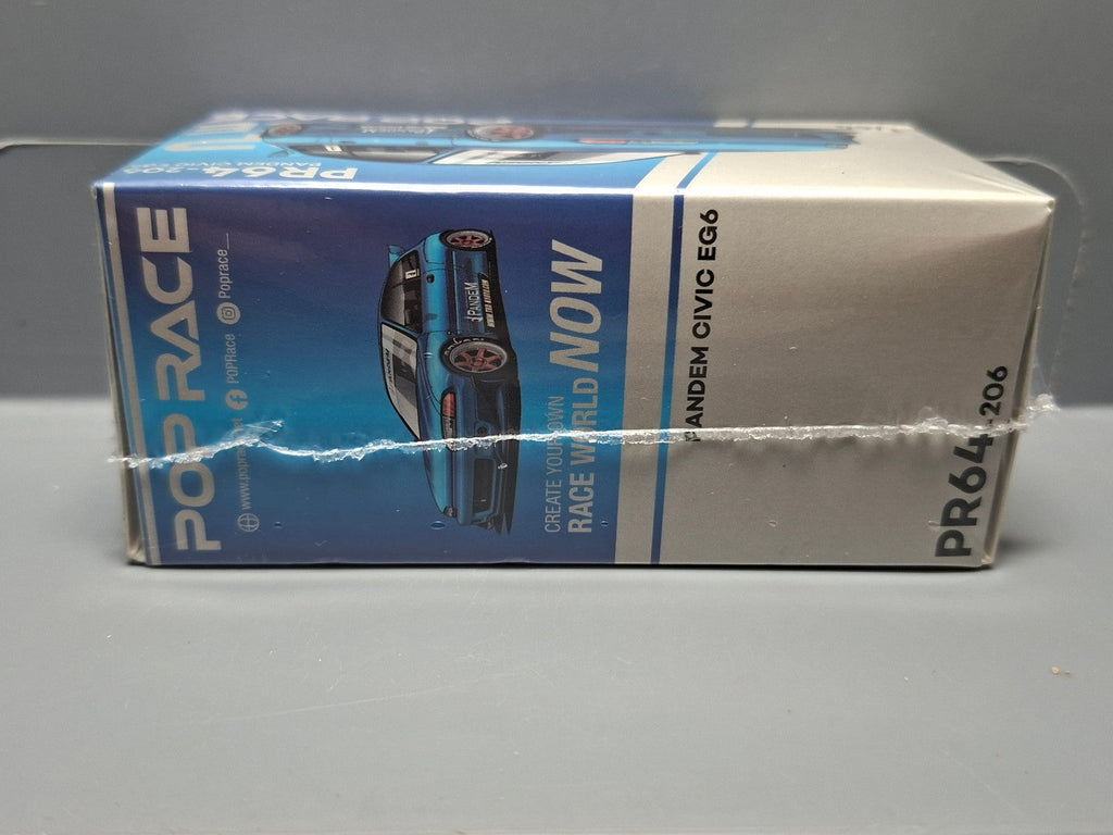Pop Race 1/64 Honda Pandem Civic EG6  Blue Chrome (CP18)