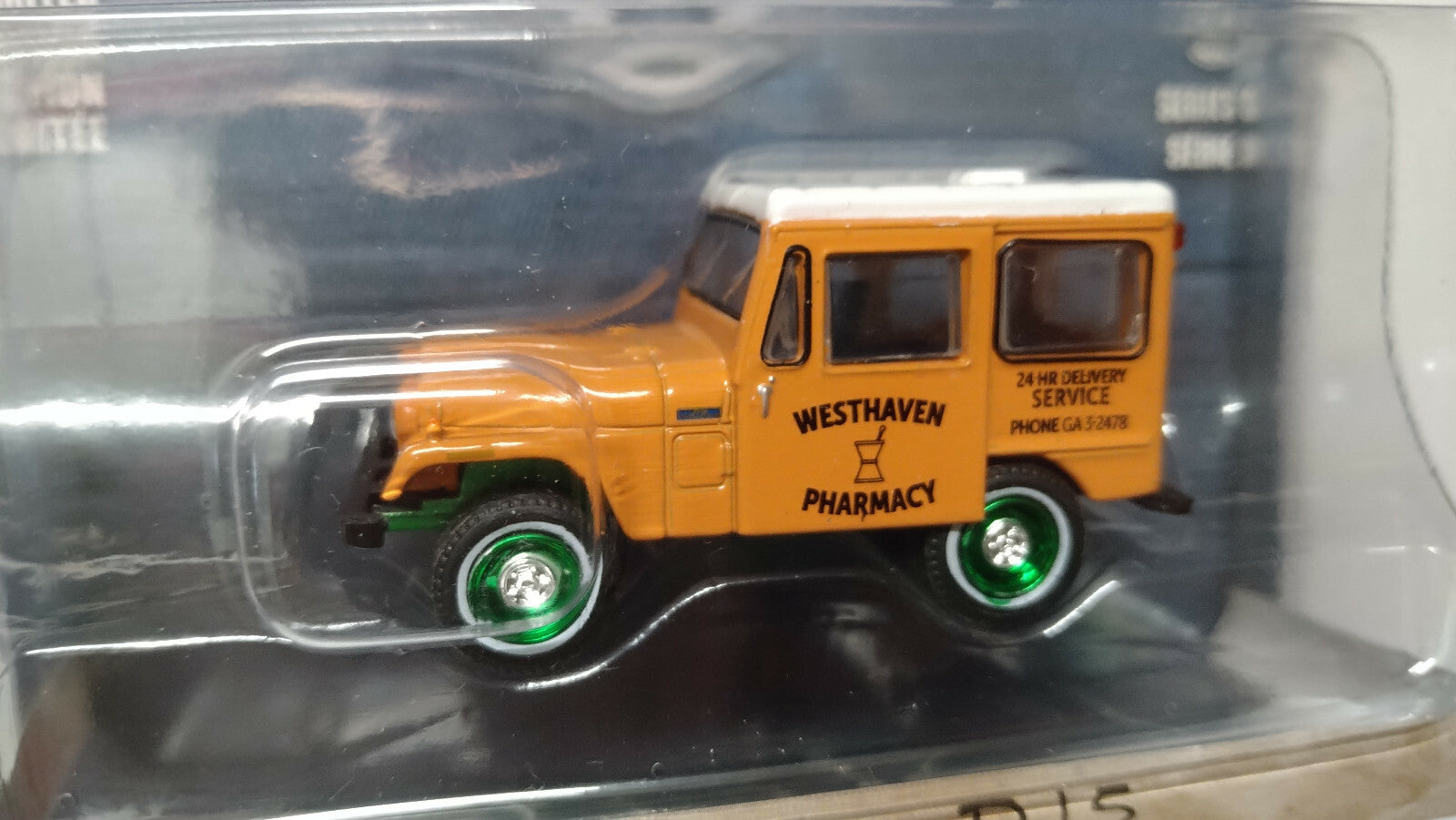 Greenlight Blue Collar 1974 Jeep DJ-5 Chase Green Wheels (NG50)
