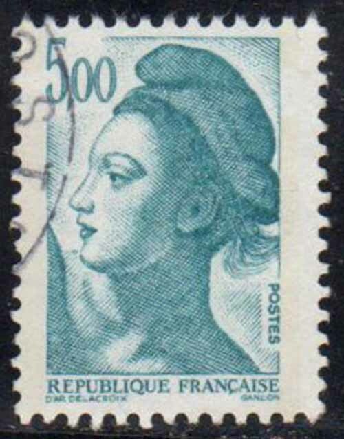 France Maury n° 2195 Y&T n° 2190 Liberté de Gandon Rare bande phosphore a cheval