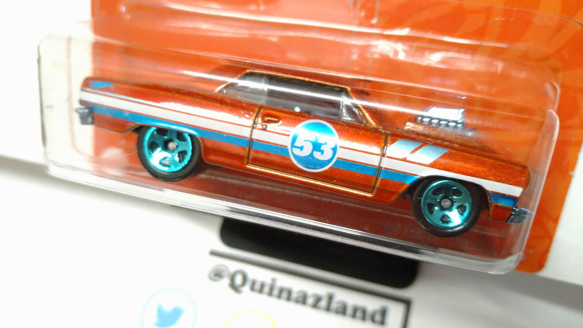 Hot Wheels 2021 Orange & Blue 53th Anniversary 64 chevy chevelle ss  (NP51)