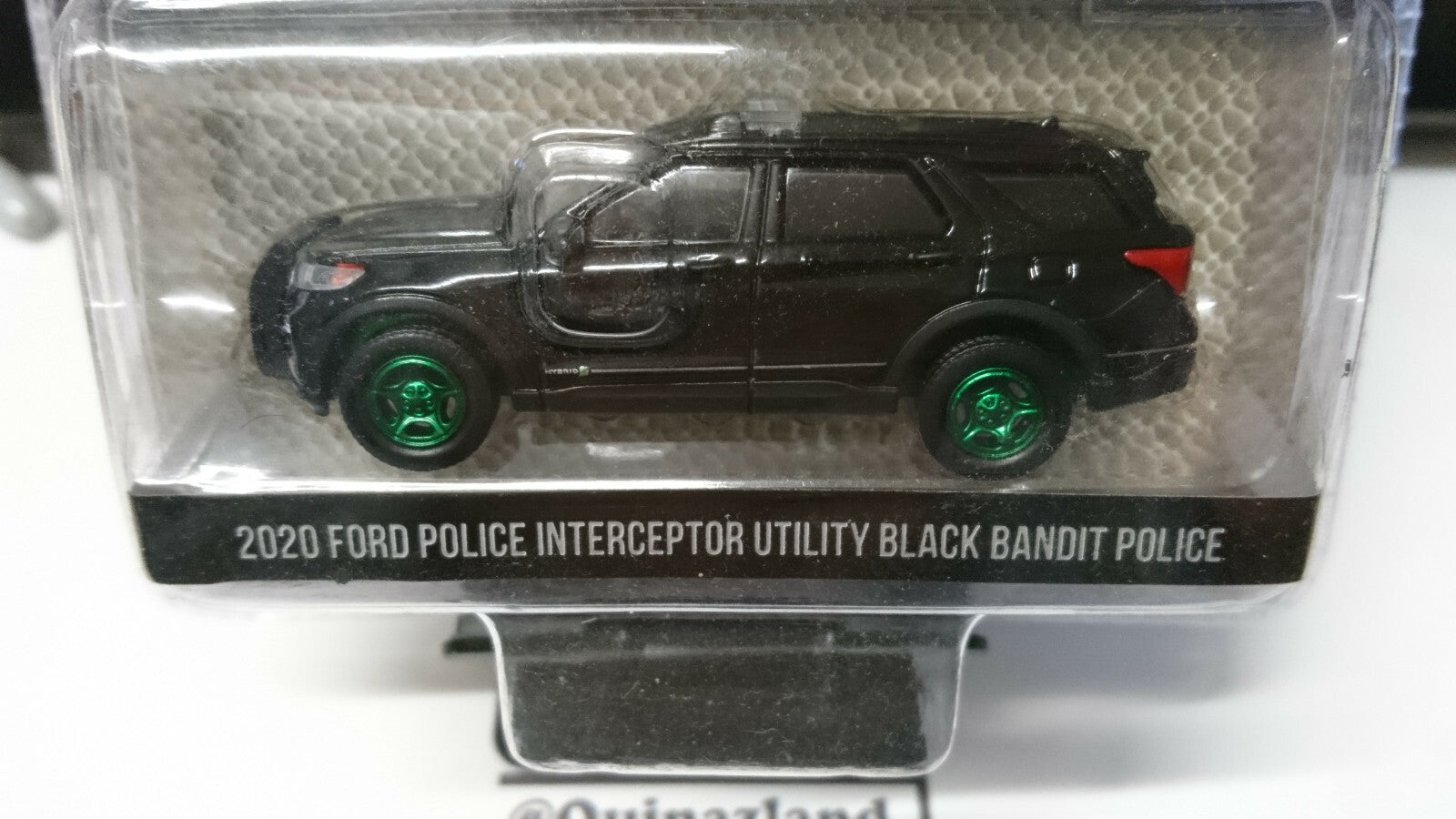 Greenlight Black Bandit 2020 Ford Police Interceptor  Green Wheels Chase (NG77)