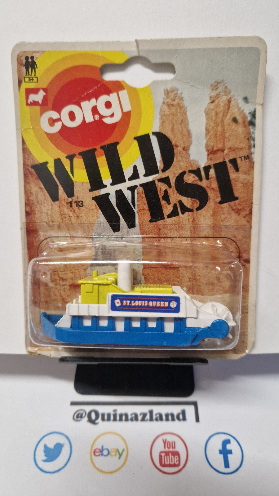 Corgi Wild West  Paddle steamer St Louis Queen blister est très endommagé (NP10)