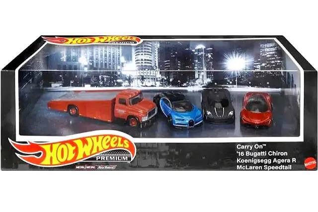 Hot Wheels Premium Set #10 Hyper Cars McLaren Koenigsegg Bugatti Chiron (CT15)