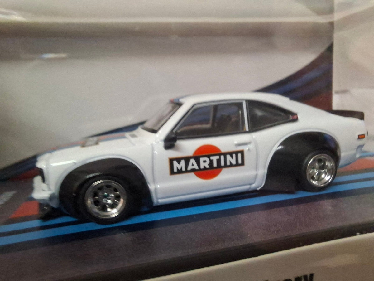 Inno64 Mazda Savanna RX3 Martini Racing Livery, white/blue/red  (NP49)