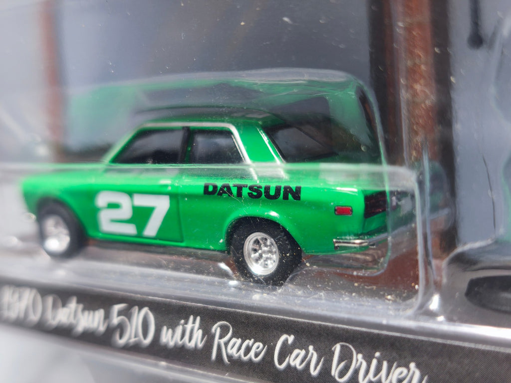 Greenlight Hobby Shop 970 Datsun 510 With Race Car Driver (NG79)