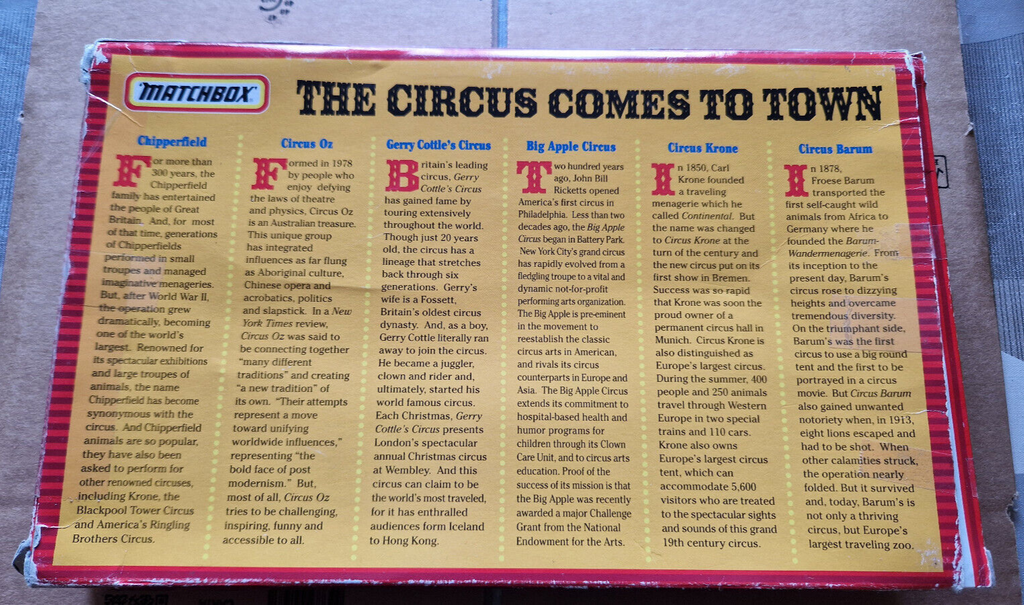Matchbox The circus comes to town Ford model A     (ET)