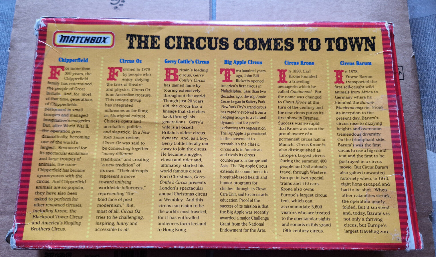 Matchbox The circus comes to town Ford model A     (ET)