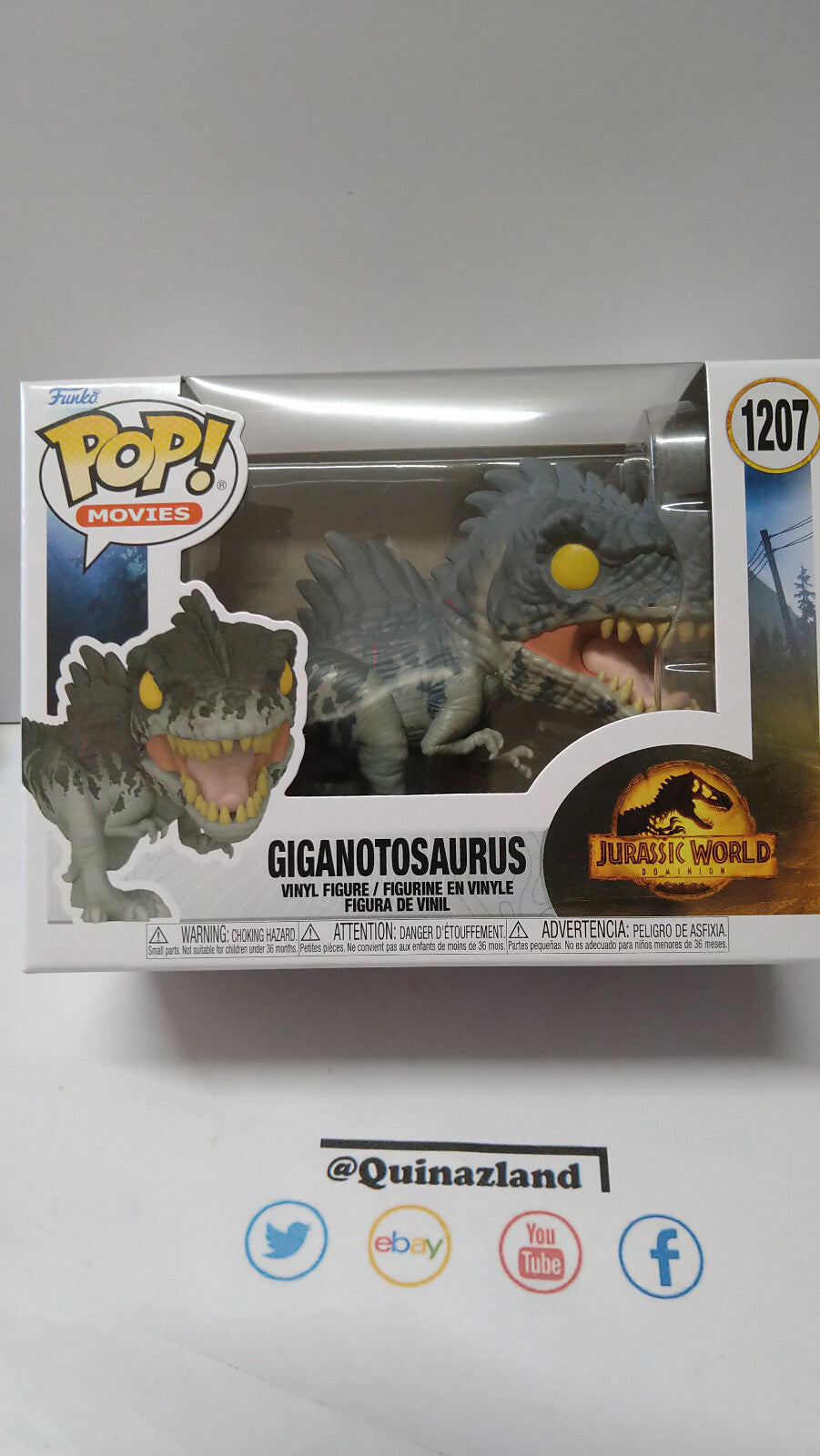 Funko Pop! JURASSIC PARK 2022 #1207 Giganotosaurus (FU17)