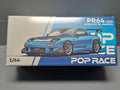 Pop Race 1/64 Mazda Rx7 Re-Amemiya Widebody  Blue Chrome (CP18)