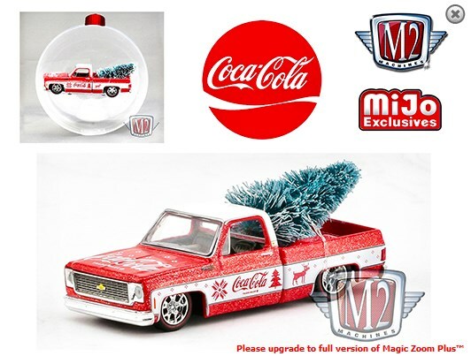 M2 Machines Exclusive Coca Cola Ornament 1973 Chevy Fleetline Truck  (carton)