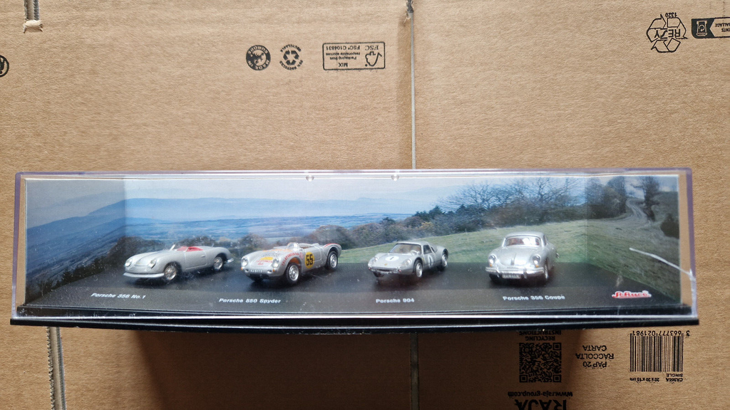 Schuco 1/72 Set porsche 356 no.1, 550 spyder, 904, 356 coupe (NG45)