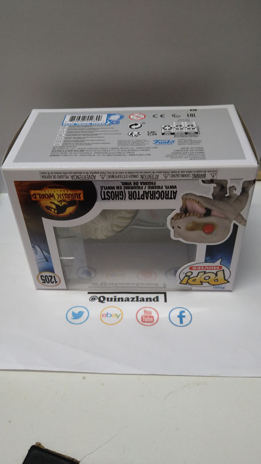 Funko Pop! JURASSIC PARK 2022 #1205 Ghost (FU17)