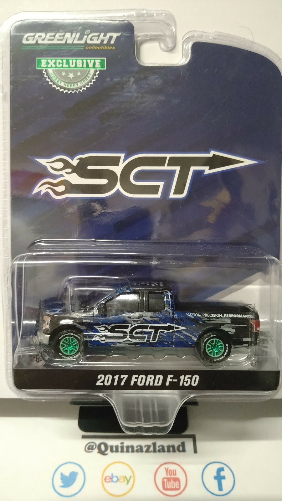 Greenlight Exclusive 2017 Ford F-150 Green Chase  (NG78)