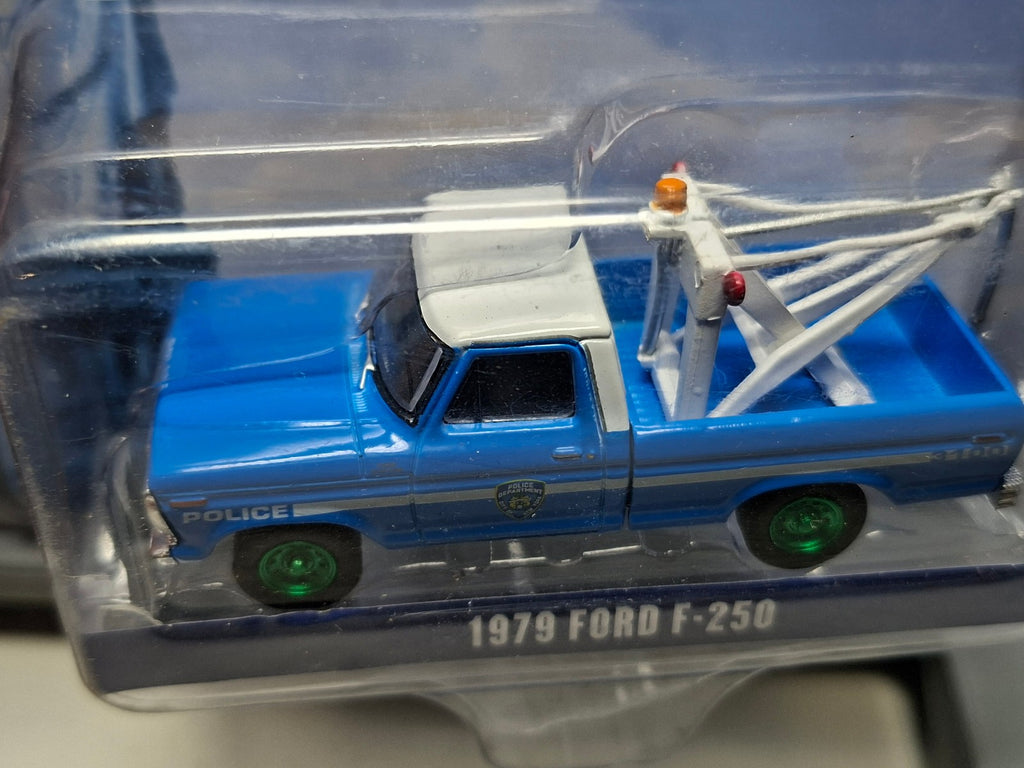 Greenlight Exclusive 1979 Ford F-250 NYDP Chase Green  Wheels   (NG17)