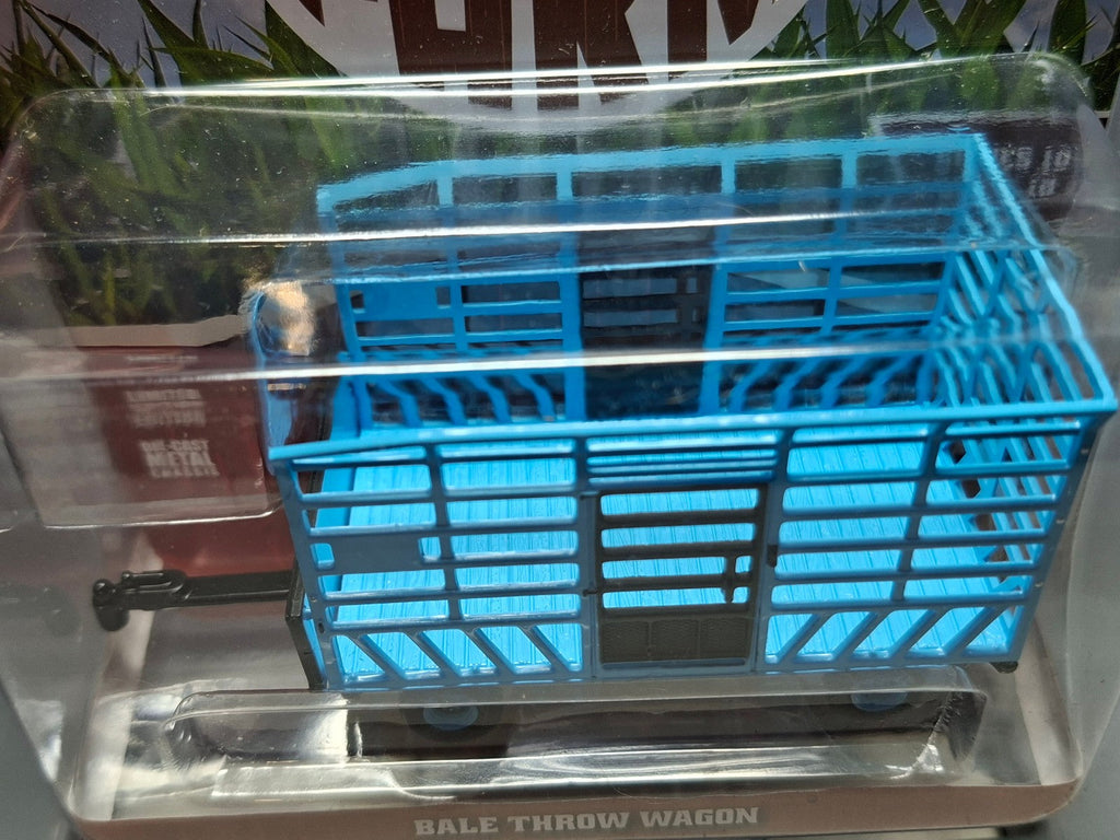 Greenlight Down on the Farm Series 10 Bale Throw Wagon in Light Blue  (NG40)