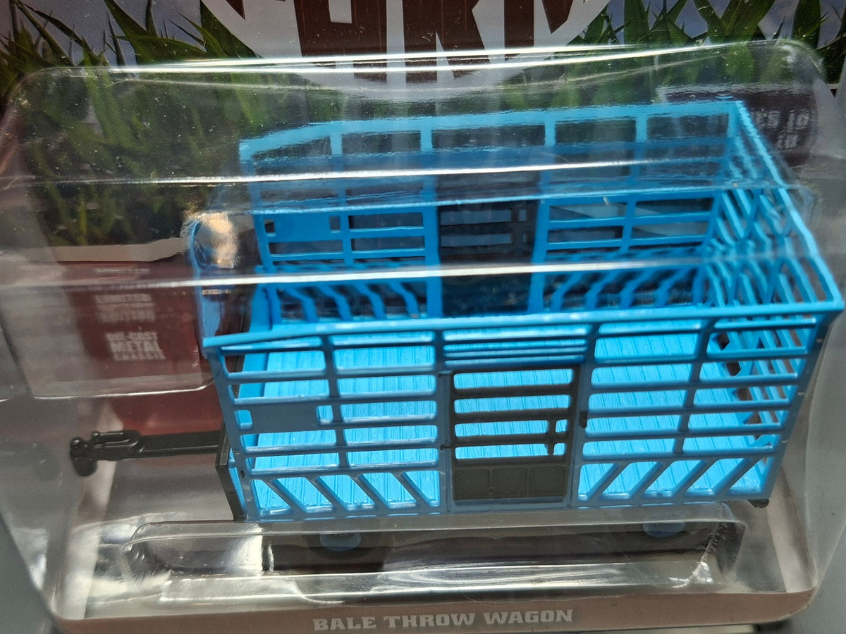 Greenlight Down on the Farm Series 10 Bale Throw Wagon in Light Blue  (NG40)