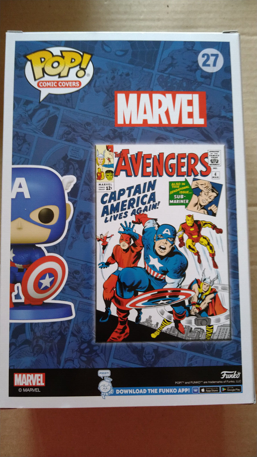 Funko Pop! MARVEL Comic Cover N° 27 Captain America Avengers #4 (1963) (cart)