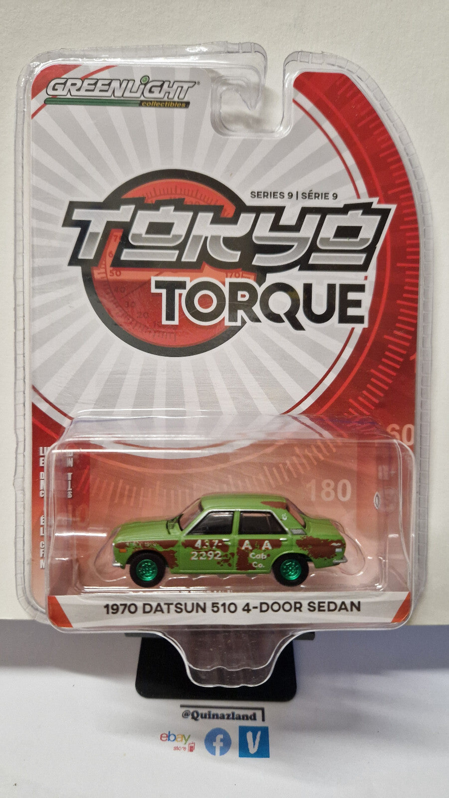 Greenlight Tokyo Torque 1970 Datsun 510 4 door sedan Chase (NG27)