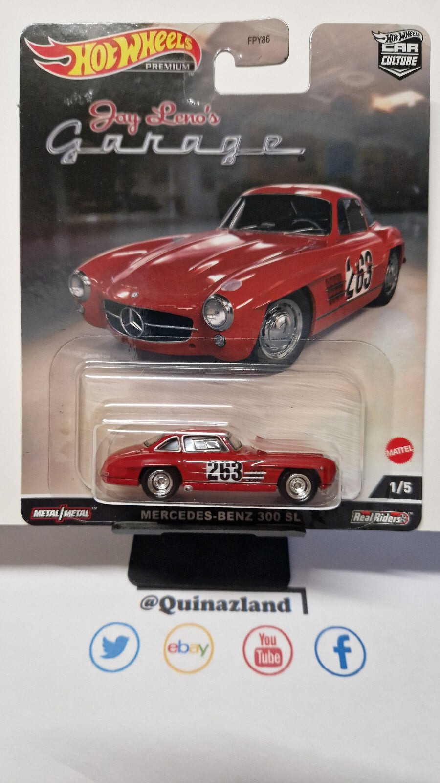 Hot Wheels 2022 jay leno's garage  Mercedes benz 300 sl   (NG78)
