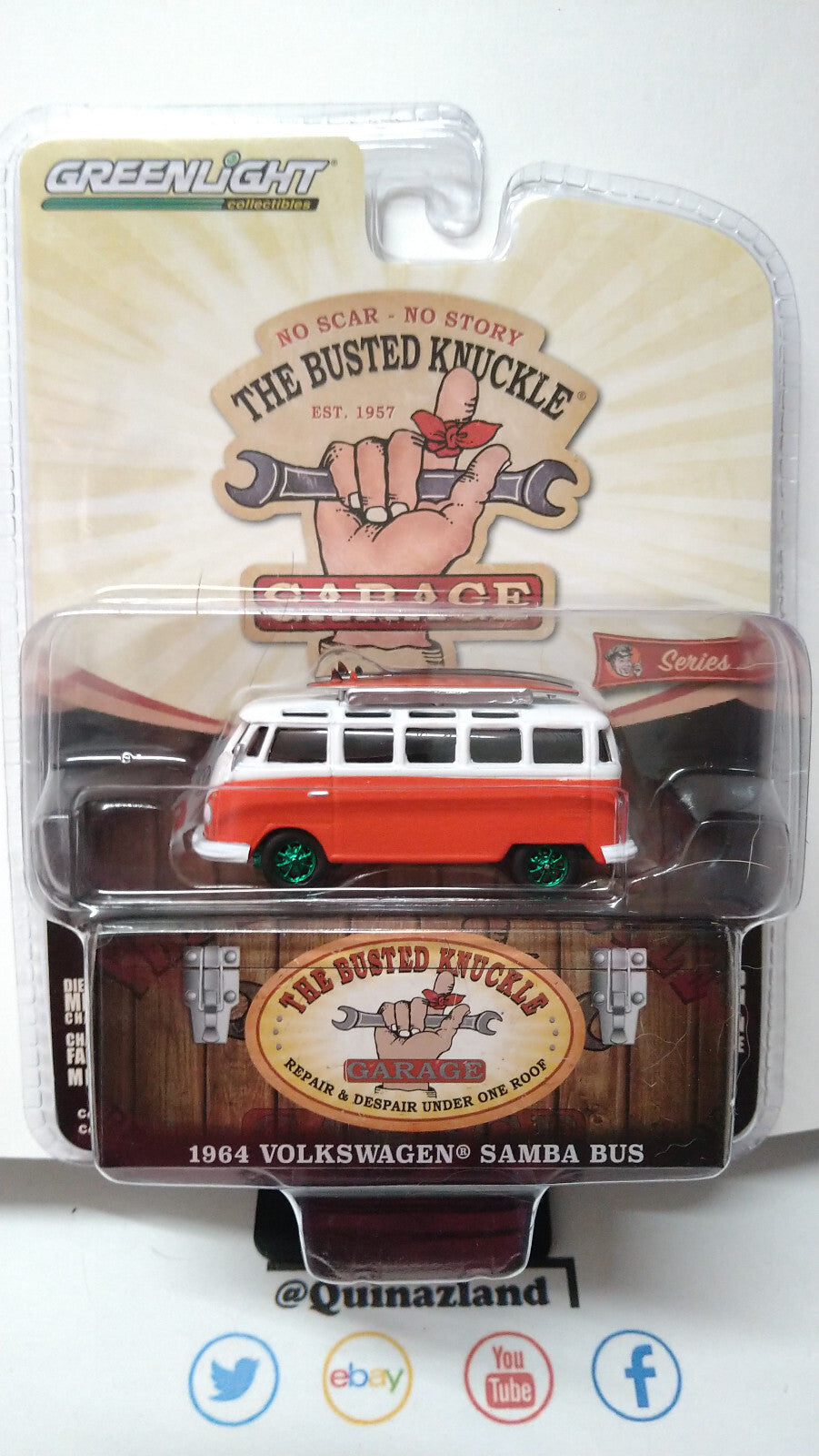 Greenlight  Busted Knuckle Garage Chase 1964 volkswagen samba bus C    (NG55)