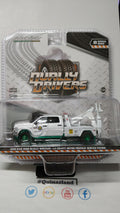 Greenlight Dually Drivers 2018 Ram 3500 Dually Wrecker Chase Green Wheels (C5)
