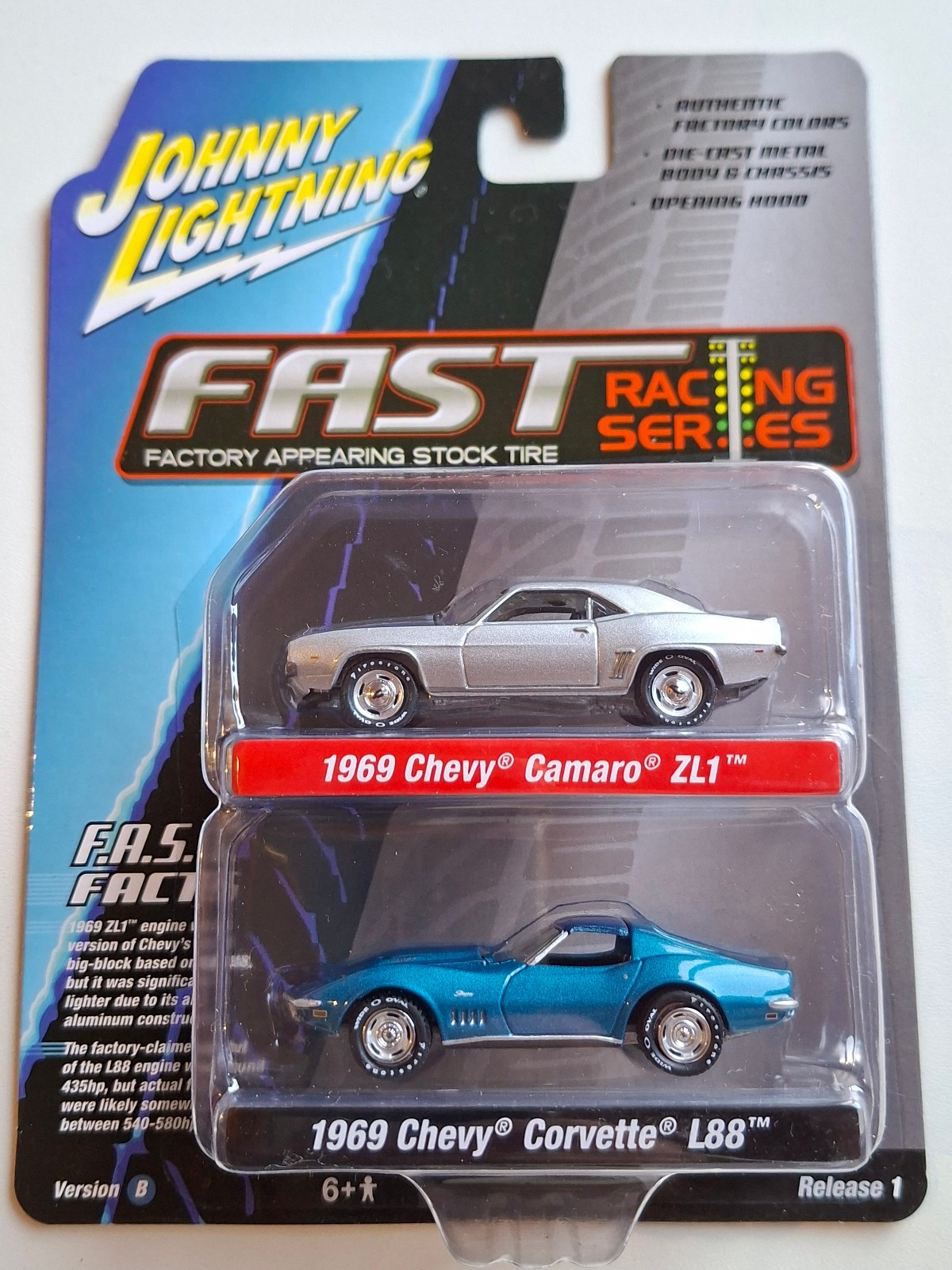 Johnny Lightning Pack F.A.S.T Series Pack Chevrolet Camaro Corvette (NG61)