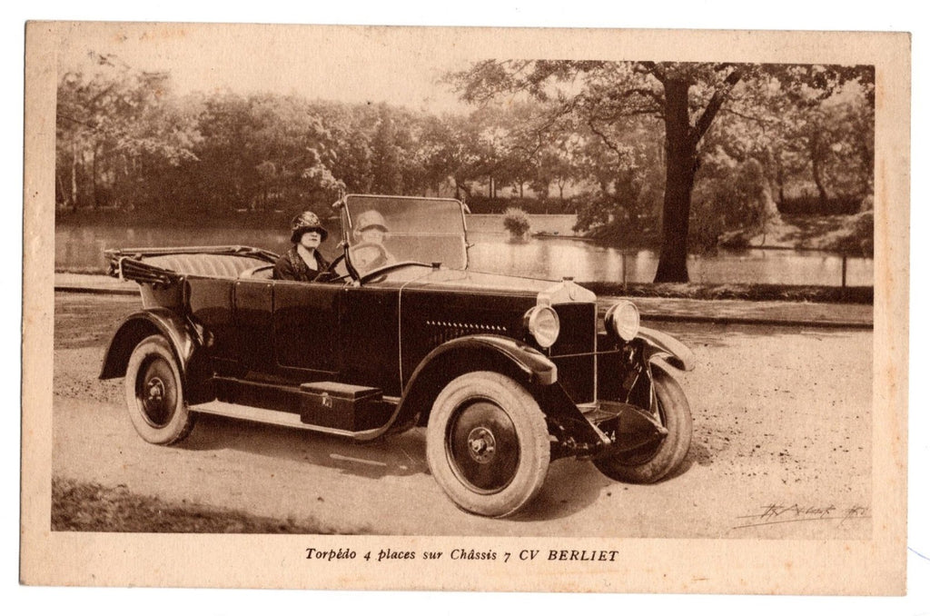 CPA automobile Berliet 7 CV – Torpédo 4 places vers 1925 T0001