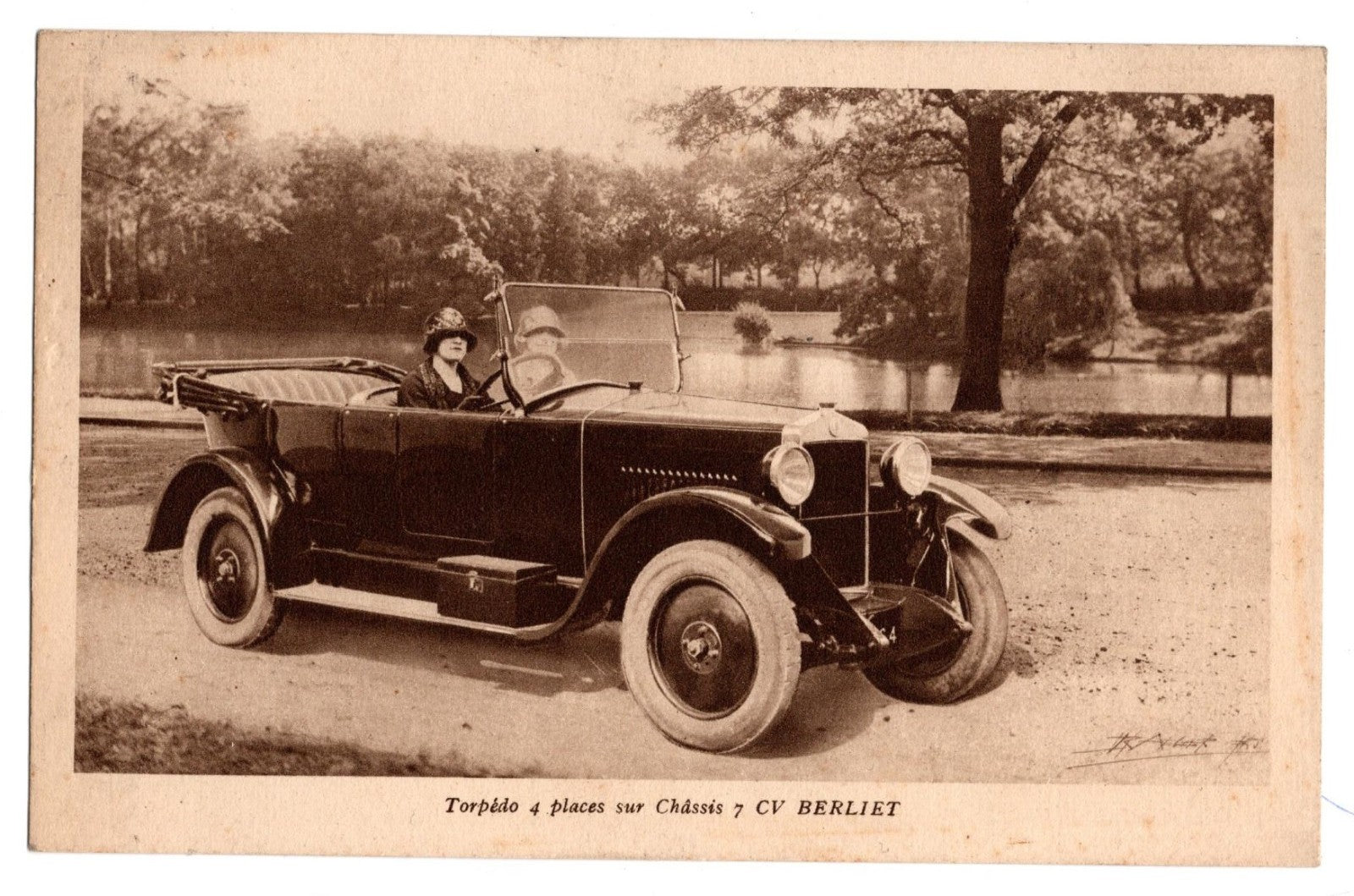 CPA automobile Berliet 7 CV – Torpédo 4 places vers 1925 T0001
