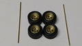 Set de jantes doré  4 branches pneu gomme pour Custom (ET)