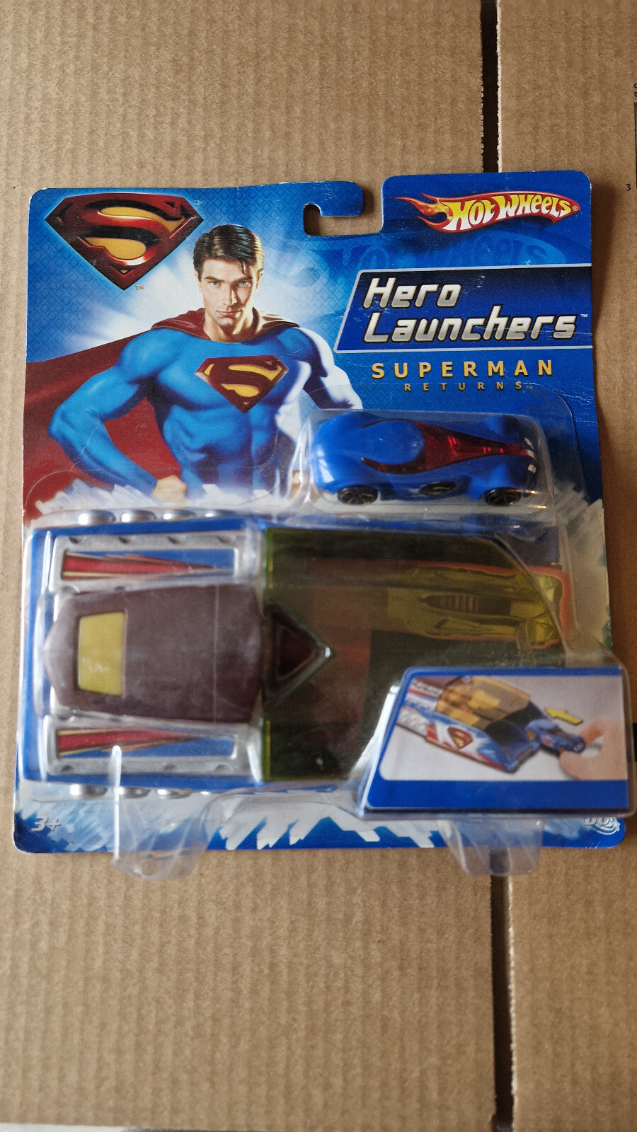 Hot Wheels 2006 hero launchers Superman returns  ⚠️ blister endommagé   (C9)
