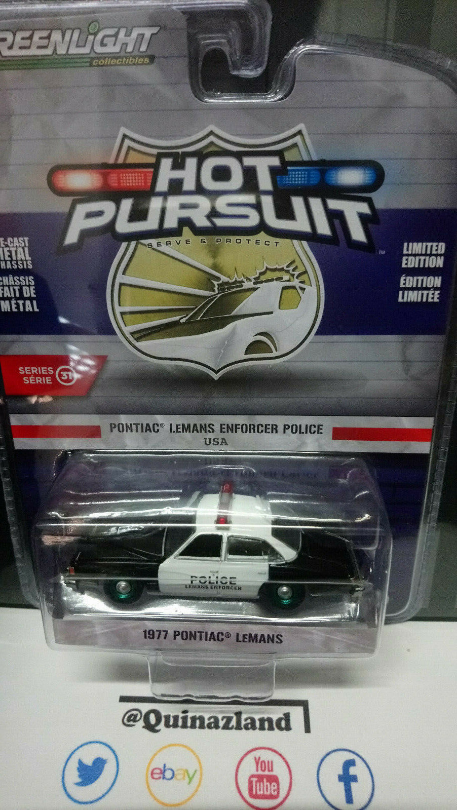 Greenlight  Hot Pursuit 1977 Pontiac LeMans série 31 Chase (NG43)