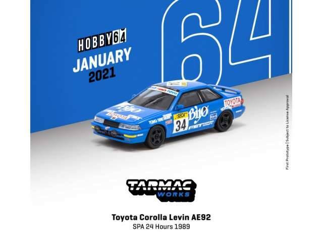 Tarmac 1989 Toyota Corolla Levin AE92 #34 SPA 24h (NP38)