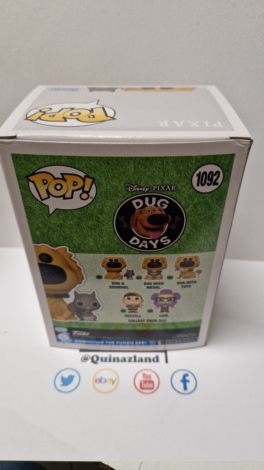 Funko Pop! Disney Pixar DUG DAYS #1092 Dug & squirrel (F34)