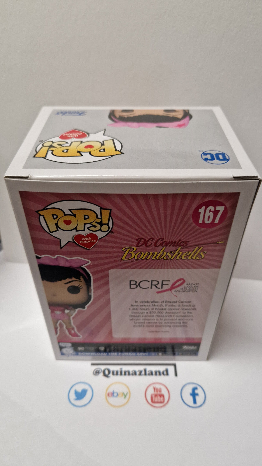 Funko Pop! DC Comics Bombshells Wonder Woman Edition Cancer du sein #167 (F32)