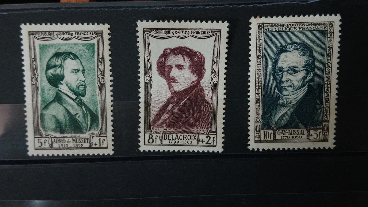 lot 6 Timbres France Personnages célèbres du XIX siècle 1951