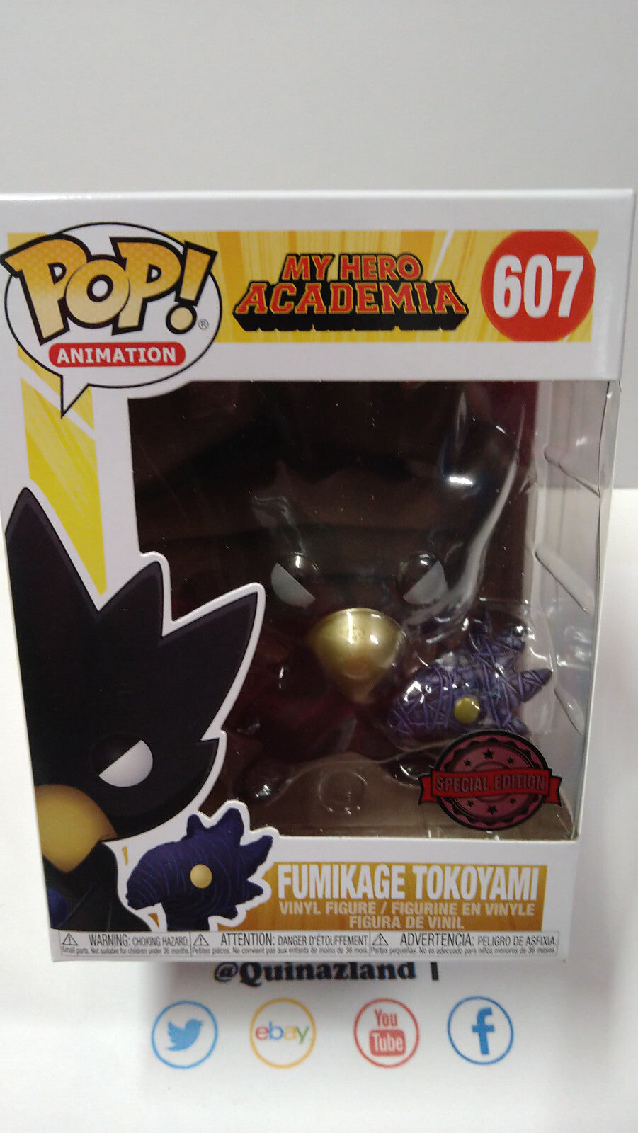 Funko Pop! MY HERO ACADEMIA  N° 607 Tokoyami Metal Effect SPECIAL Edition (F18)