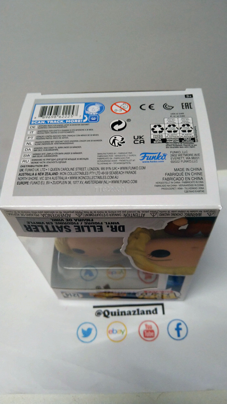 Funko Pop! JURASSIC PARK 2022 #1214 Ellie Sattler (FU17)