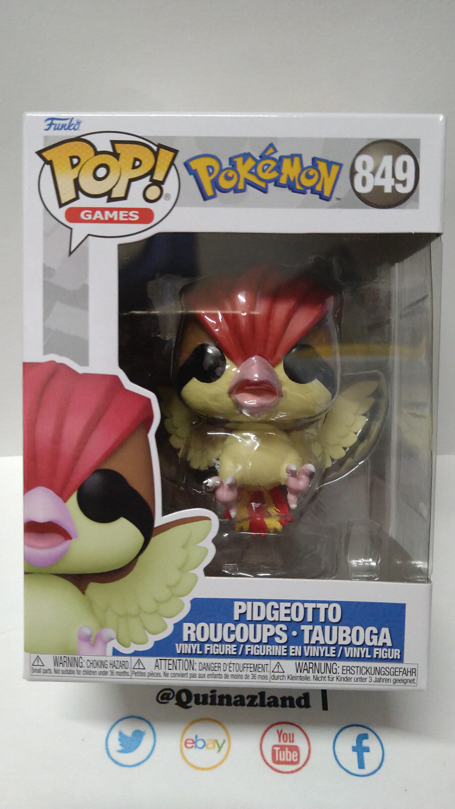 Funko Pop! POKEMON  Games N° 849 Roucoups (F12)