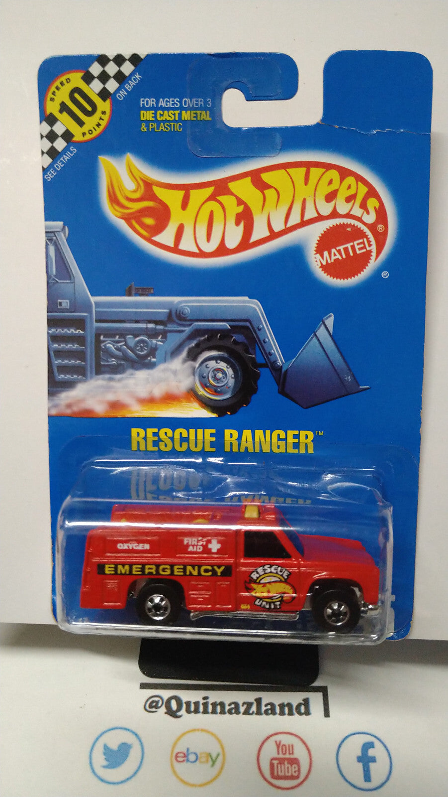 Hot Wheels Rescue ranger 1990-045 bulle fendue (NP20)