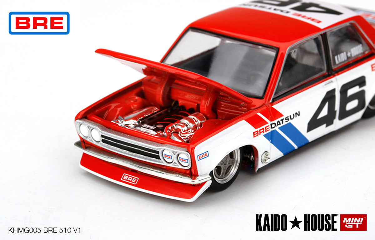 Mini GT Kaido House Datsun 510 Pro Street BRE510 V1 4 spoke rims N° 005 (NP10)