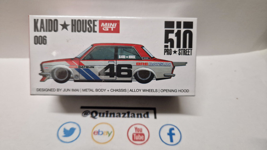 Mini GT Kaido House Datsun 510 Pro Street BRE510 V2 #46 8 spoke  N°006 (NP31)