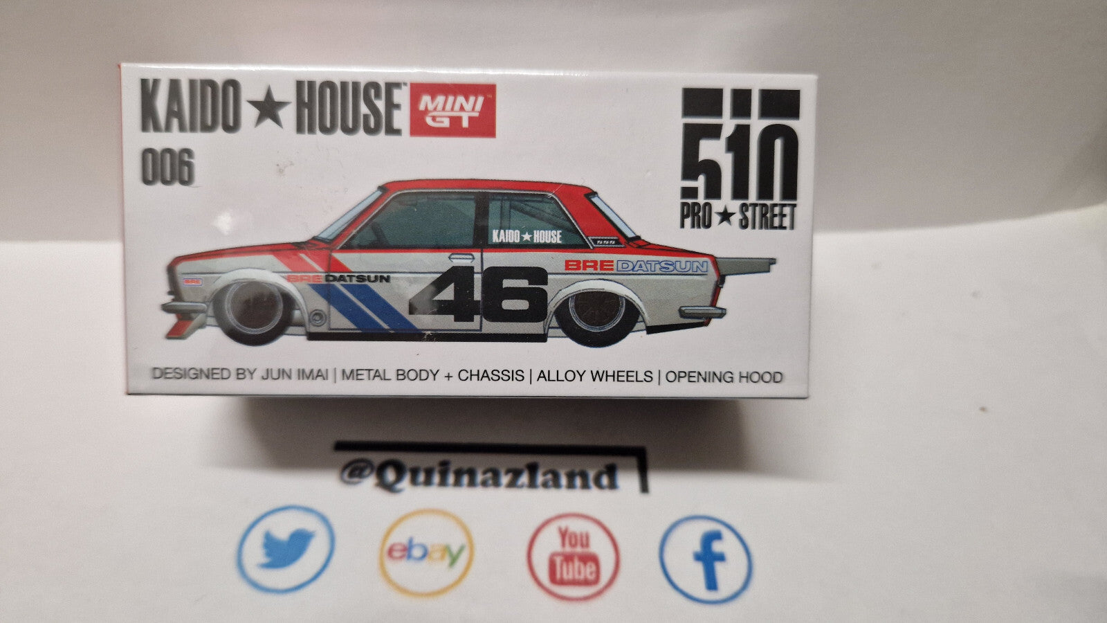 Mini GT Kaido House Datsun 510 Pro Street BRE510 V2 #46 8 spoke  N°006 (NP31)