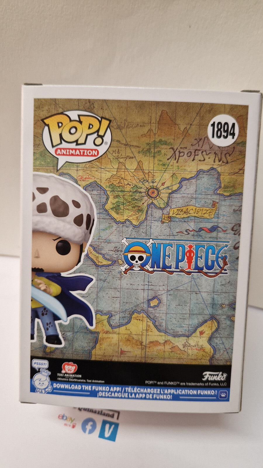 Funko Pop!  One Piece Pop Animation N° 1894 Trafalgar Law avec Blue Anes   (F51)
