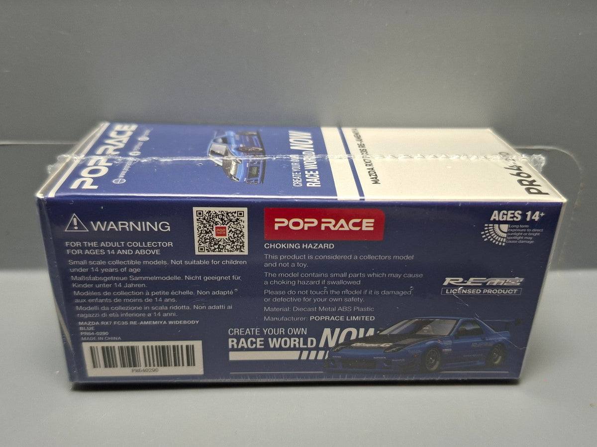 Pop Race 1/64 Mazda RX-7 (FC3S) Re-Amemiya, blue (CP19)