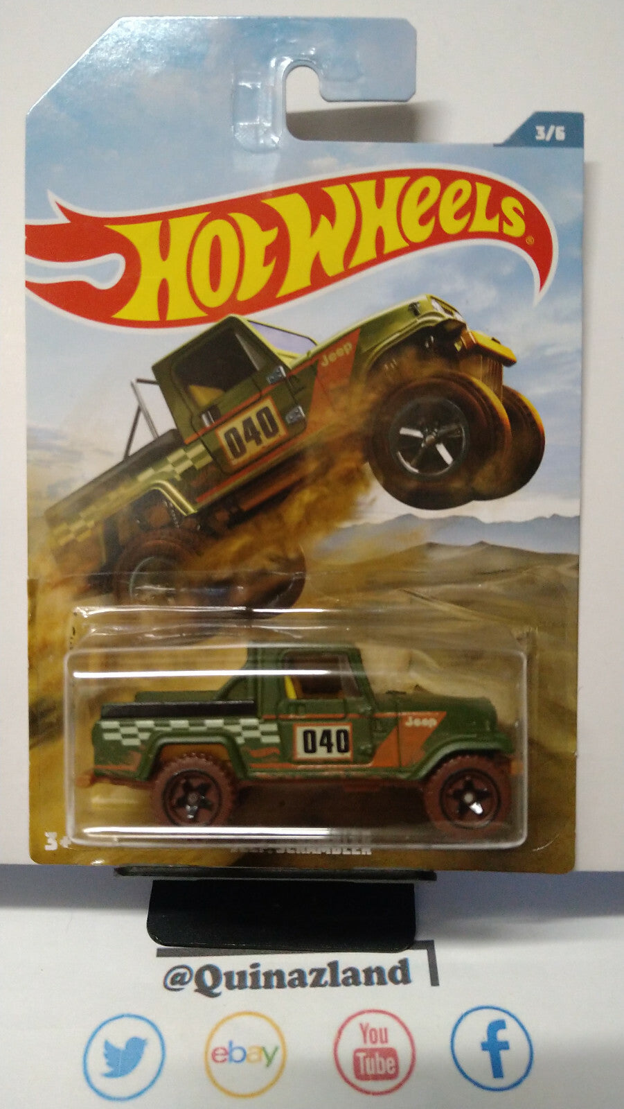 Hot Wheels Off Road Trucks Jeep Scrambler bulle blister fendue (NP05)
