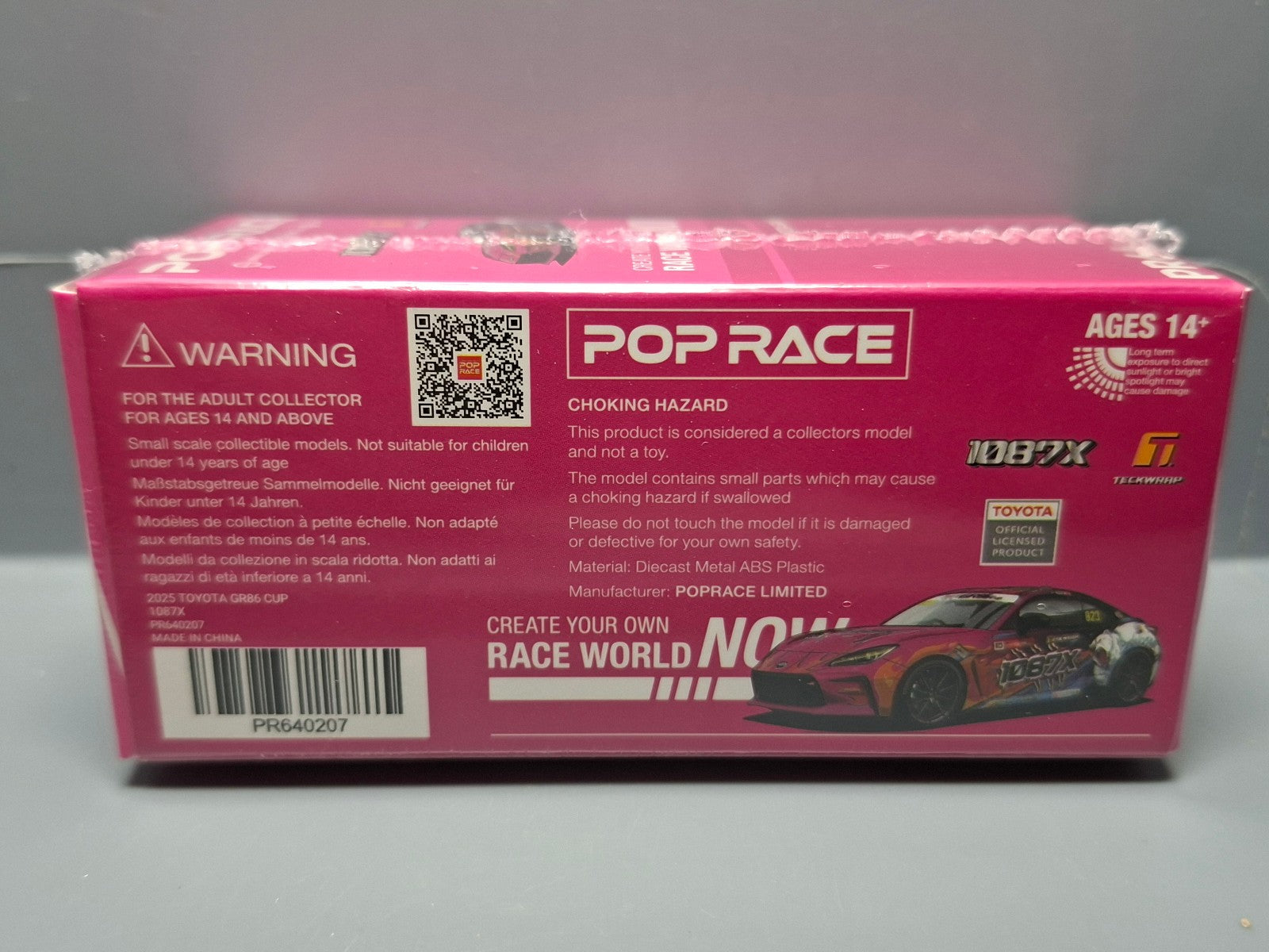Pop Race 1/64 Toyota GR86 CUP 1087X, various (CP18)