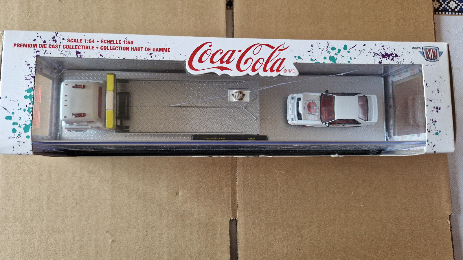 M2 Machines Chase Coca Cola 1990 Ford C-8000 & 1990 Ford Mustang GT (C10)