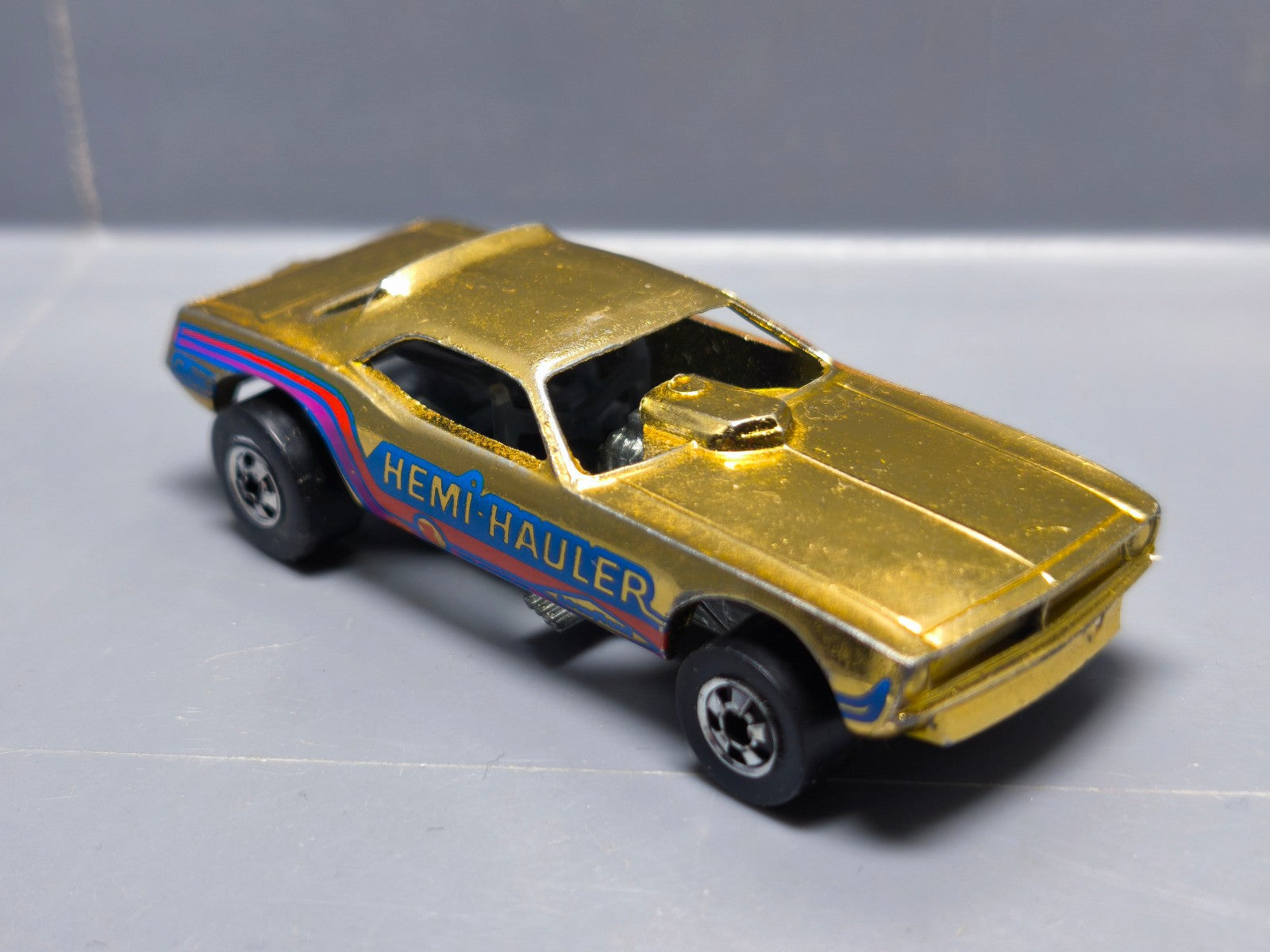 Hot Wheels Top Eliminator 1977 Logo Ac Bleu (A21)